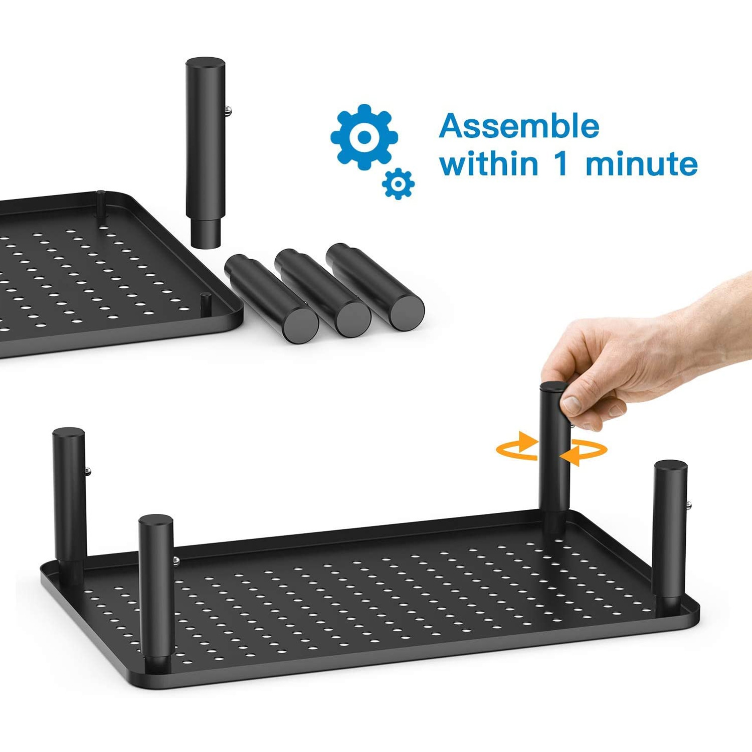 Besegad Desktop Monitor Stand Riser 3 Hoogte Verstelbare Monitor Stand Houder Met Cooling Mesh Platform Voor Pc Computer Printer