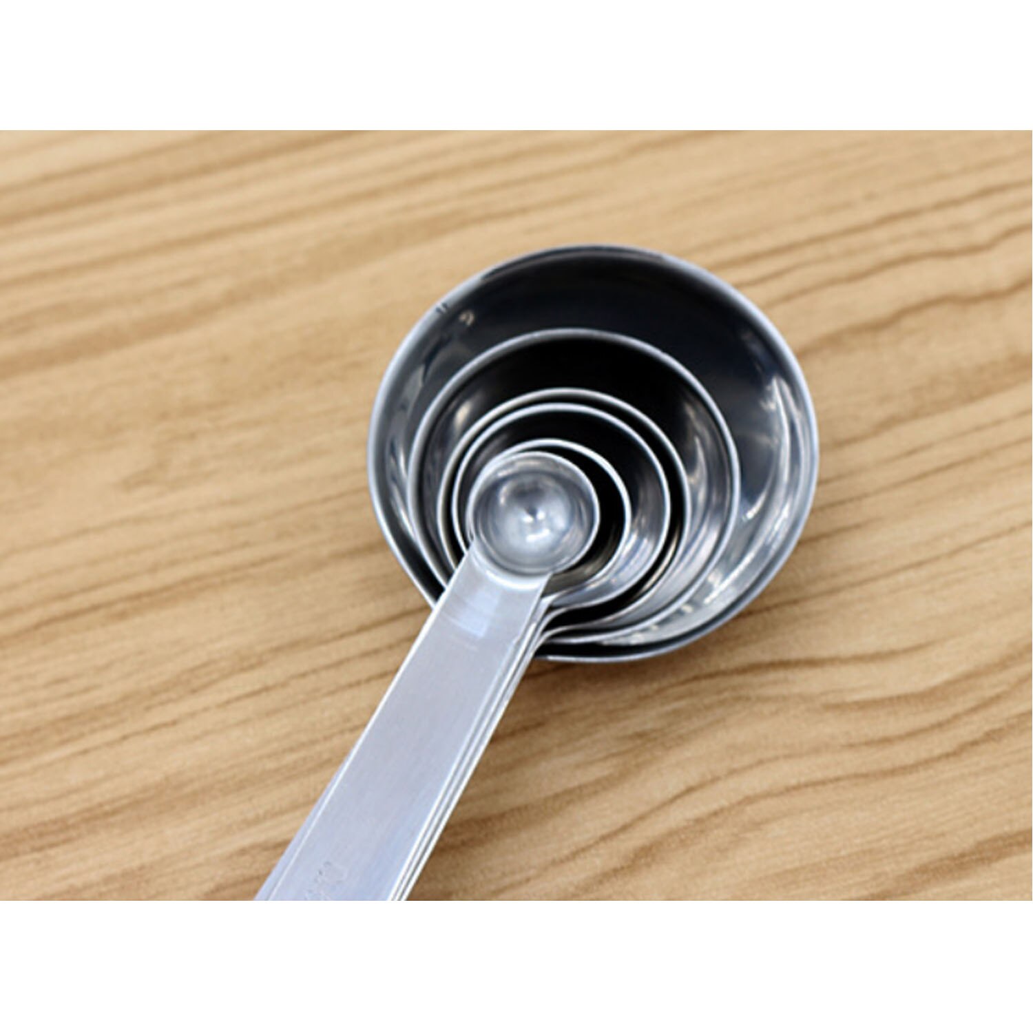 Behogar 6 PCS Stainless Steel Measuring Scoop Spoon Set with Scale Value for Cooking Baking 0.63ml 1.25ml 2.5ml 5ml 7.5 ml 15ml