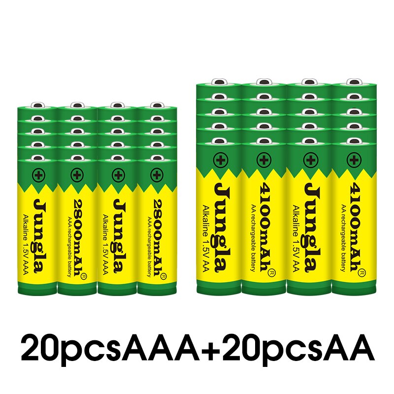 Aa+aaa 100% 1.5v uppladdningsbart aa batteri aaa alkaliskt 2800-4100 mah för ficklampa leksaker klocka  mp3 spelare byt ut ni-mh batteri: Guld-