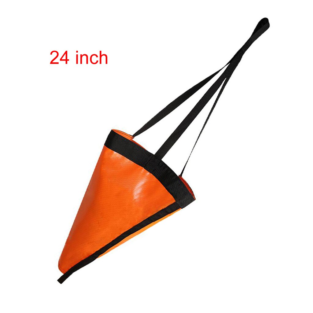 24 inch Marine PVC Sea Anchor Drift Anchor Kayak Canoe Boat Float Drogue Drifting Brake Rowing 30ft Retrieving Tow Throw Line: Orange No Throw Line