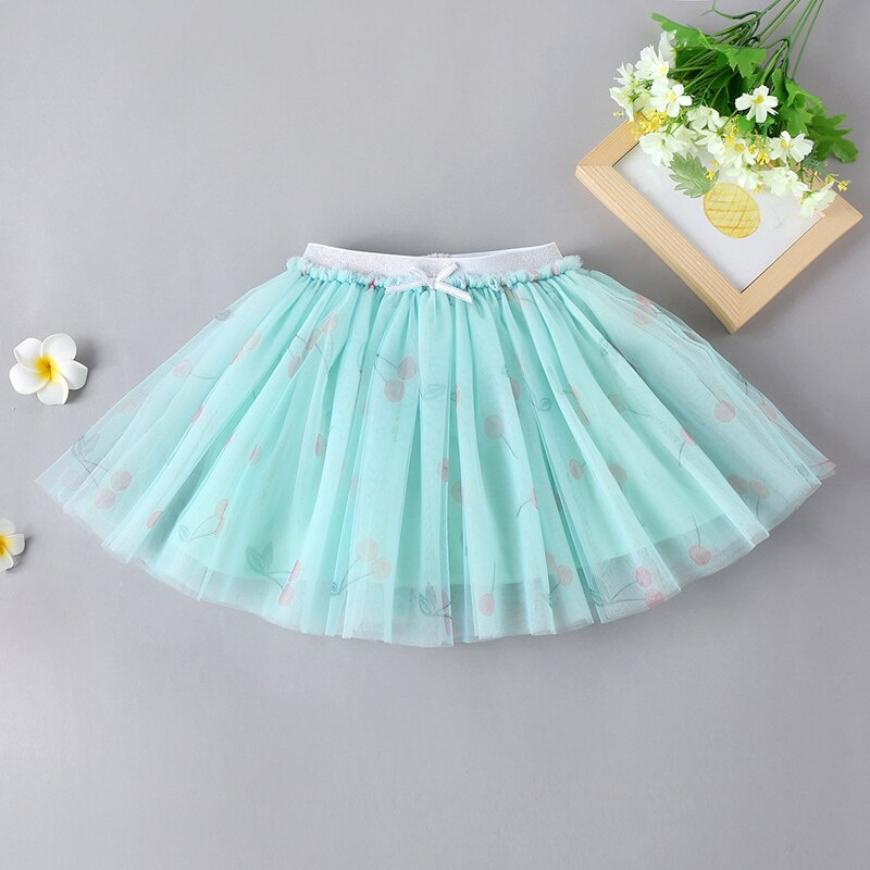 Jupe Tutu rose en Tulle pour filles, tenue de bal avec nœud, taille élastique, vêtements mignons pour enfants de 2 à 7 ans: Light Green / 5T-6T