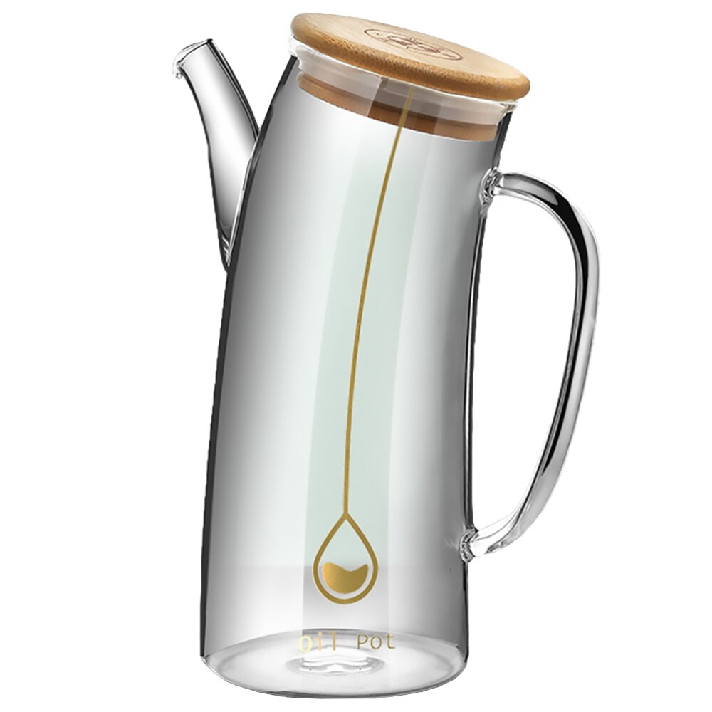 1Pc Storage Container Oil Dispenser Bottle Leakproof Glass Dispenser Vinegar Cruet Container: Default Title
