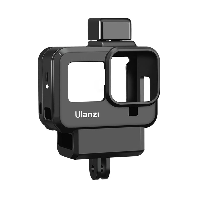 Ulanzi, G8-9, caja Vlog de plástico para Gopro 8, soporte para zapata fría, 52MM, anillo adaptador de filtro de batería, micrófono, adaptador para Gopro 8 Vlog