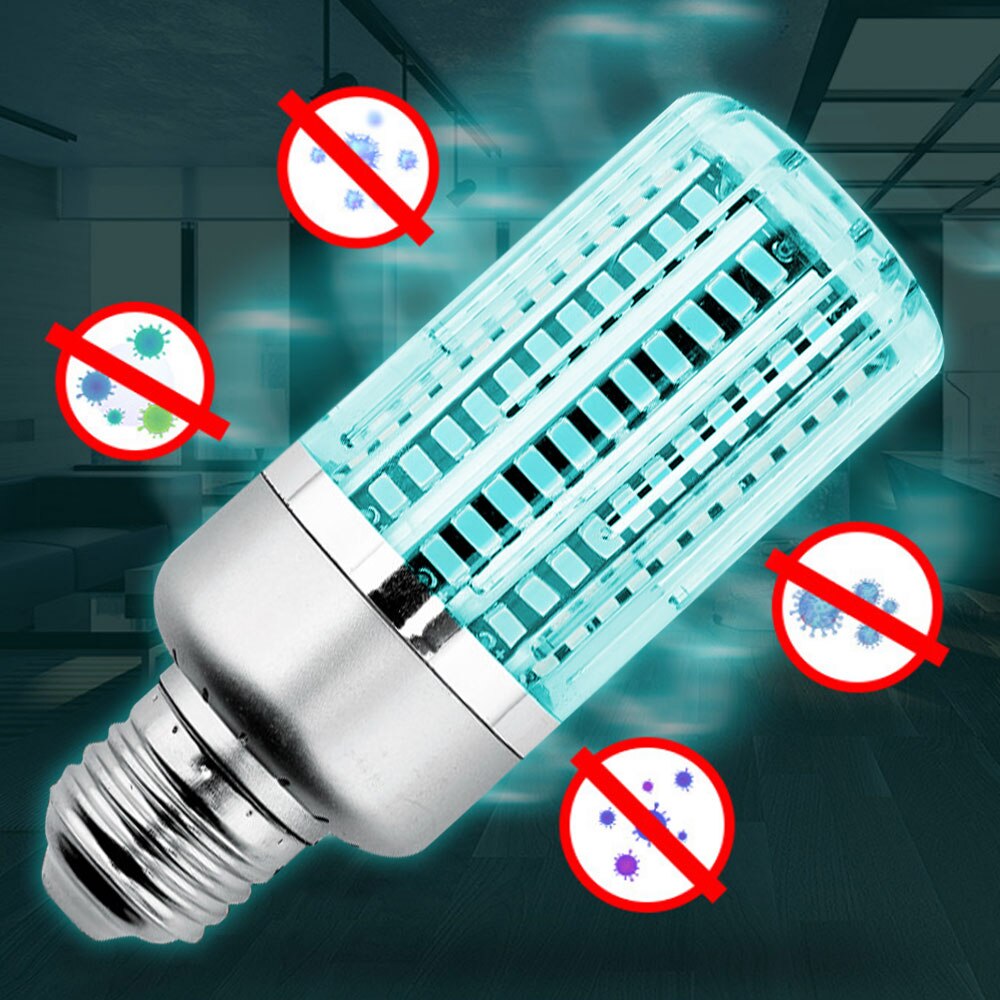 40W Led UVC Light Bulb UV Germicidal Lamp Sterilizer E26/E27 Corn Shape Light Disinfection light Clean Air Remove Remote control
