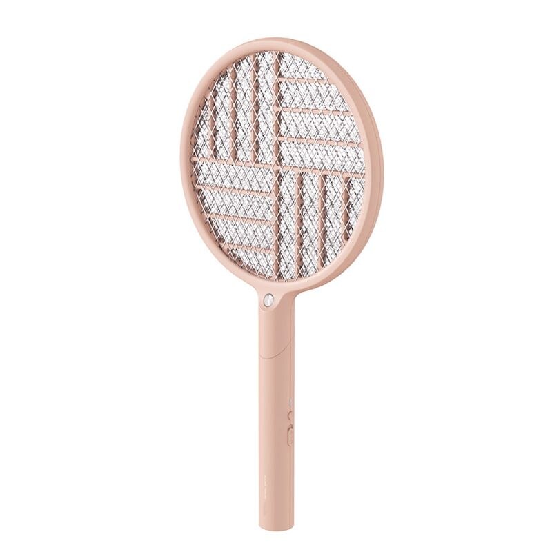 2 in 1 Foldable Electric Fly Swatter 1200mAh - Rechargeable Bug Zapper Tennis Racket with Safe to Touch Mesh Net