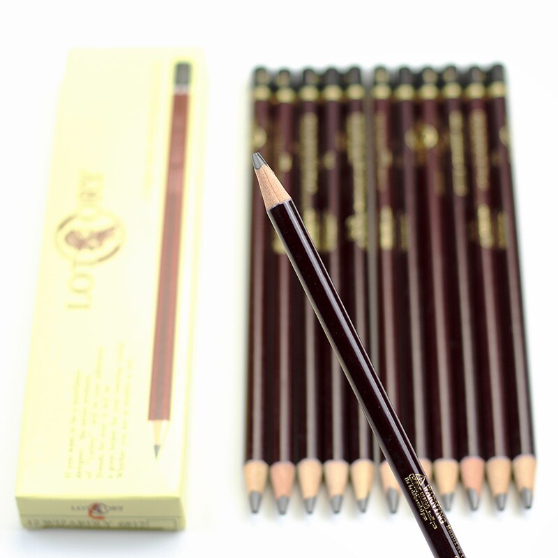 Lotory 12Pcs Drawing Pencils Set Wooden Sketch Graphite Pencil HB/B/2B/8B/12B Simple Pencil For School Office Stationery Crayon