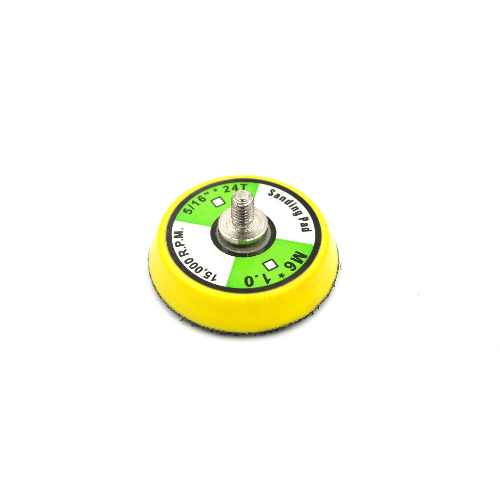 Pneumatic Sander backing pad Air Polisher holder sanding polishing disc hook-loop back plate 1234567inch: 2inch