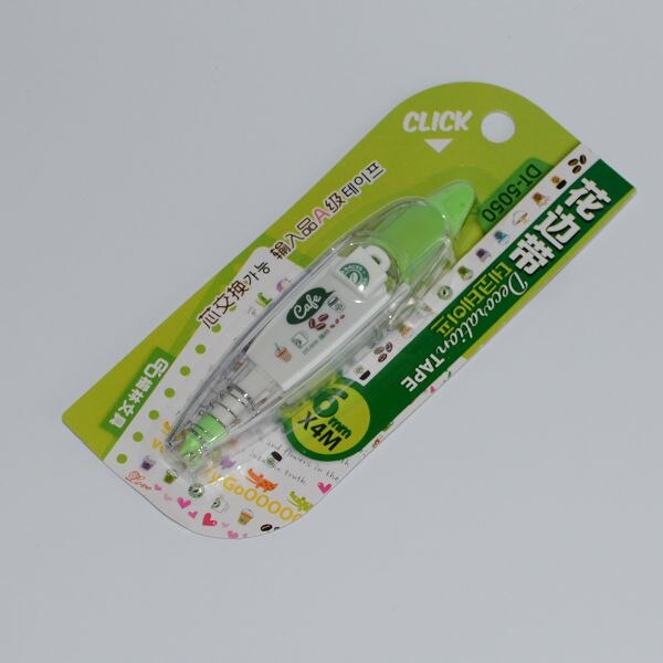 Corretivo bolígrafo escolar cinta correctora papelería cristativa escuela Linda papelería cinta correctora kawaii fita corretiva herramientas: green