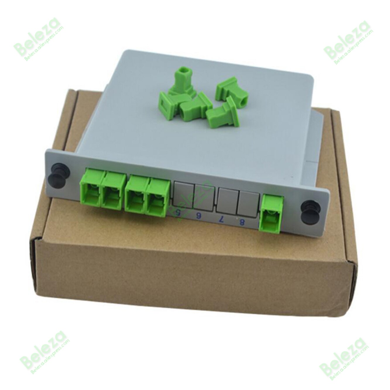 Cassetta PLC SC APC 1X4 scatola Splitter in fibra ottica FTTH tipo di inserimento Cassette Splitter in fibra ottica spedizione veloce