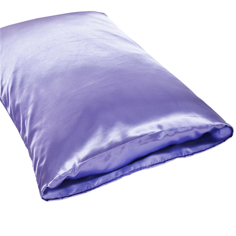 2 × myk mulberry silke putetrekk ensfarget putevar dekke stol sete dekor