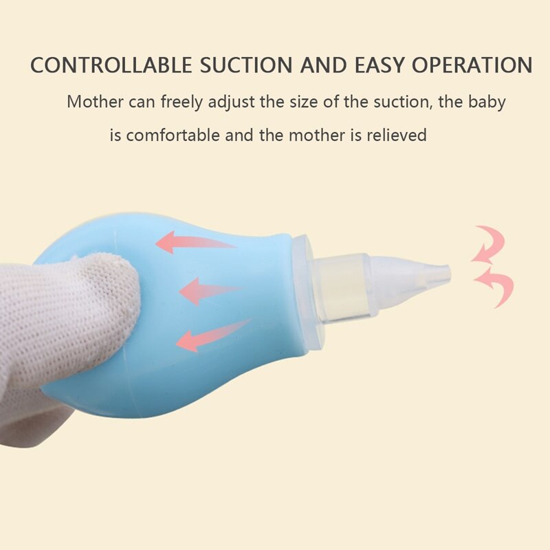 CYSINCOS Silicone Newborn Baby Nose Aspirator Toddler Nose Cleaner Infant Snot Vacuum Sucker Soft Tip Cleaner Baby Care Products