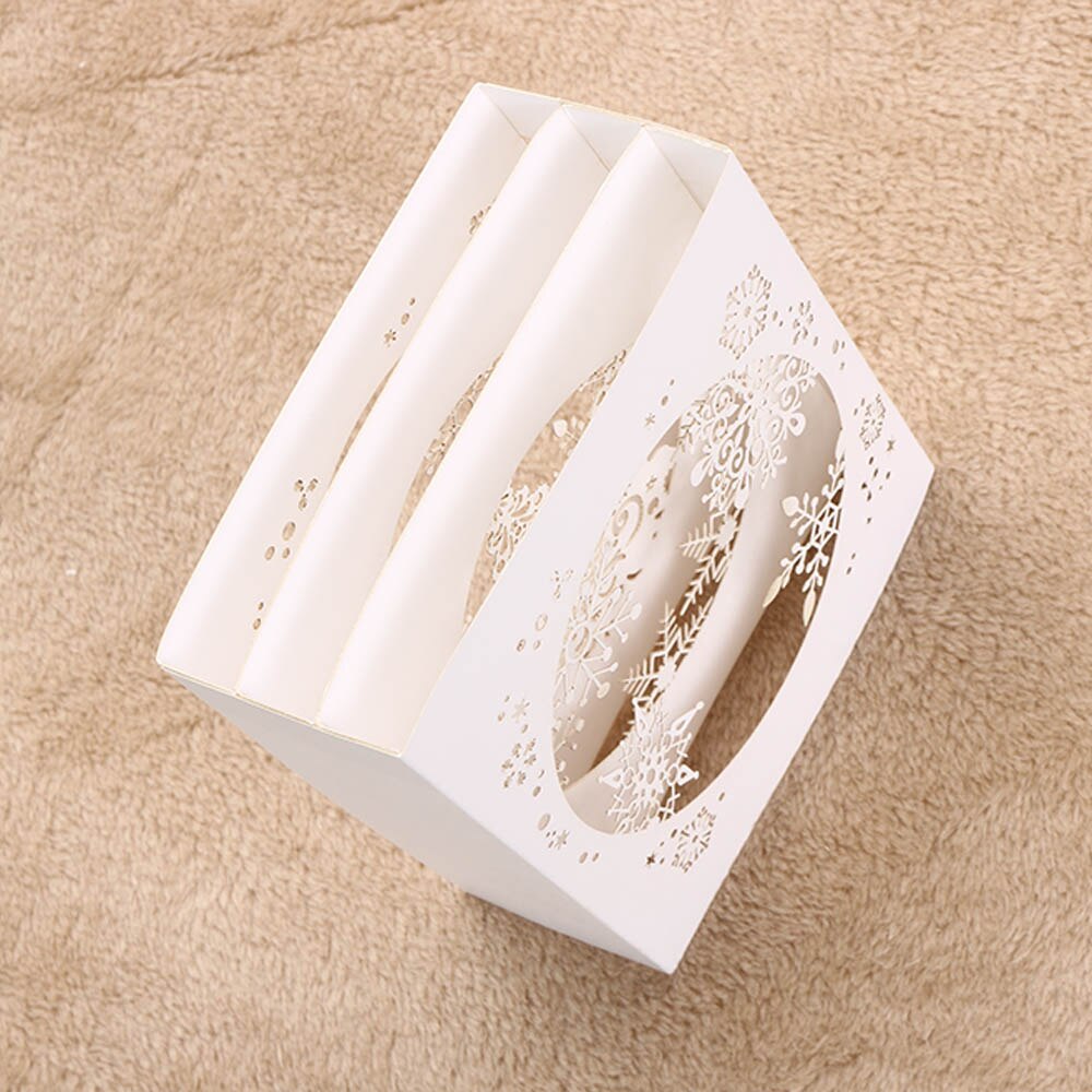 1Pc Stylish Handmade 3D Pop Up Tree Box Snowflake Greeting Card Merry Christmas Party Supplies