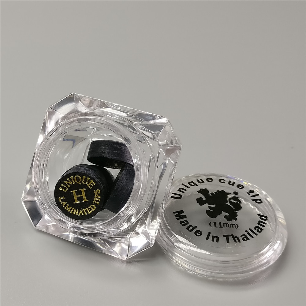 Snooker Tips 11-12mm Unique Cue Tips 5pcs/box Thailand Medium/Hard Carom Laminated Cue Tips Billiard Accessories