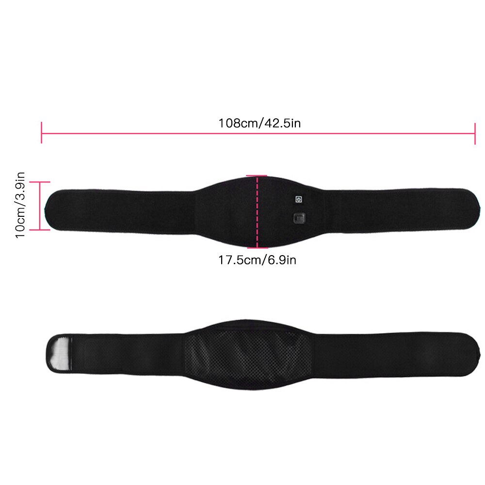 Waist Heating Pad Portable Heating Waist Belt Far Infrared Heating Massage Waist Belt for Abdominal Back Pain Relief US Plug