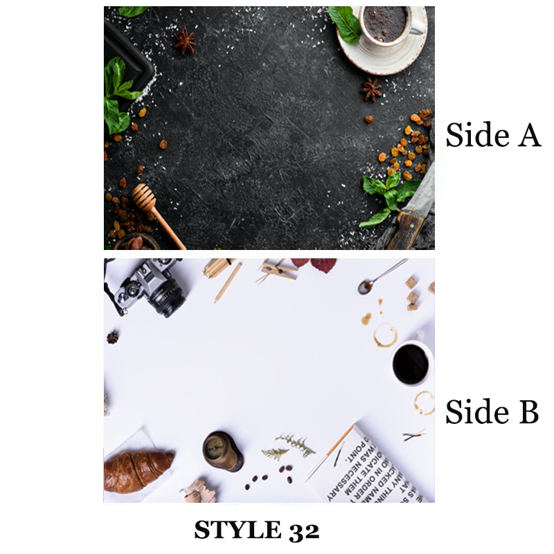 Fondos de fotografía para estudio fotográfico, papel impermeable de 57x42cm, 2 lados, accesorios de utilería para sesión fotográfica