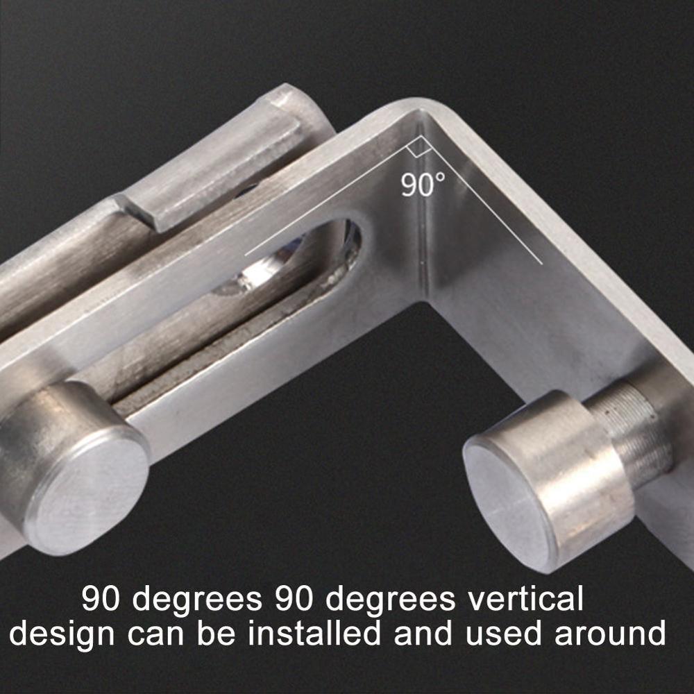 90 Degree Right Angle Door Latch Hasp Bending Latch Buckle Bolt Sliding Lock Barrel Bolt with Screws for Doors