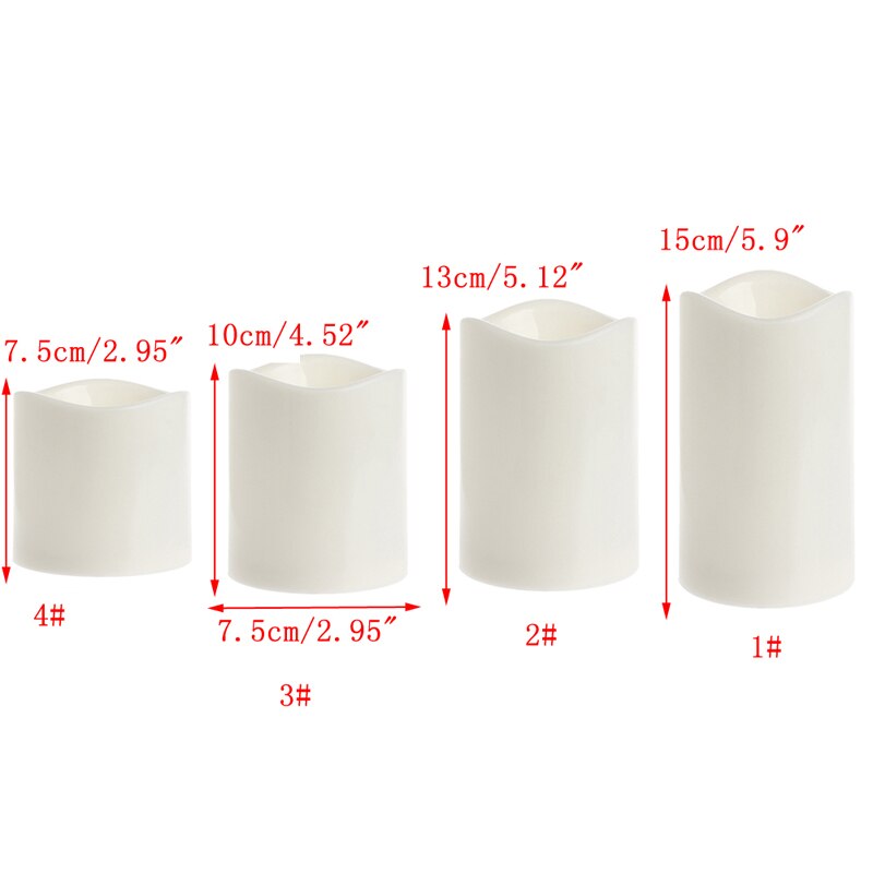 Romantic Flameless LED Electronic Candles Light Wedding Scented Wax Home Decor