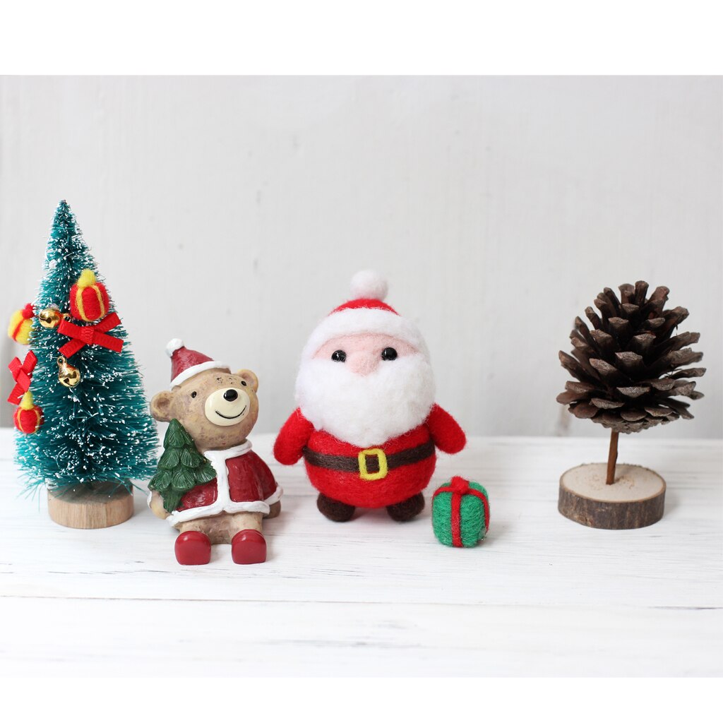 Wool Felting DIY Kit with Tools – Christmas Santa Claus Needle Felting Kit– Great Starter kit