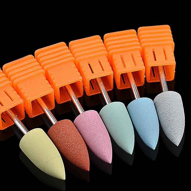 Fresa para máquina de manicura, brocas de silicona para uñas, accesorios para amoladora de uñas