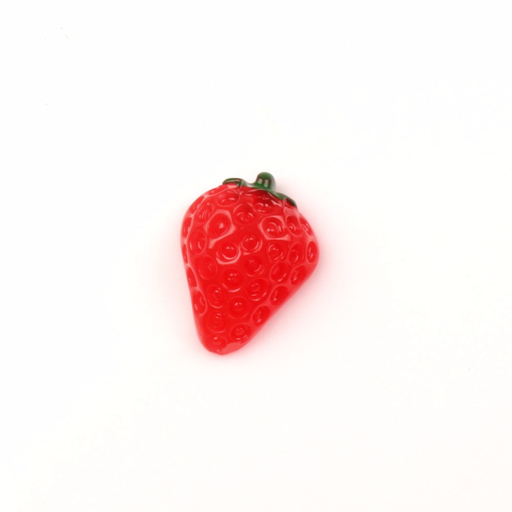 Lf 30 stuks rode aardbeien decoratie knutselwerkjes met een platte achterkant en cabochon versieringen voor scrapbooking, kawaii schattige doe-het-zelf accessoires