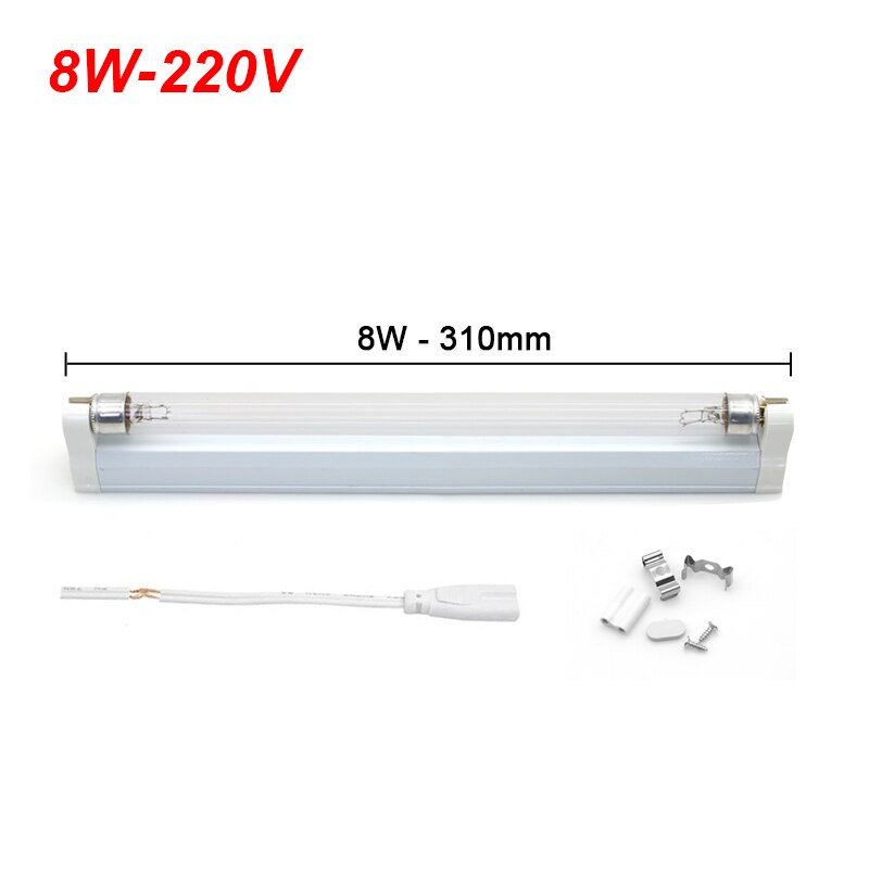 Quartz Lamp UV Sterilizer Lamp 220V 110V 6W 8W T5 Tube Ozone Germicidal Light Bactericidal Ultraviolet Lamp Disinfection Deodor: 4w / E14