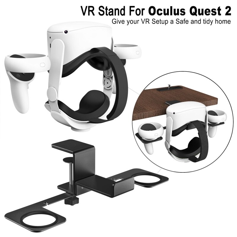 Robuster vr-ständer, vr-headset-ständer, kompatibel mit oculus quest 2 headset, displayhalterung, schützende vr-tischhalterung
