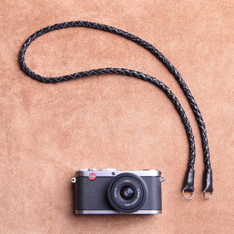 Cam-in  cs205 læder flettede slr kameraremme digital mikro enkelt kamera skulderrem rundt hul grænseflade lanyard: Cam 2650