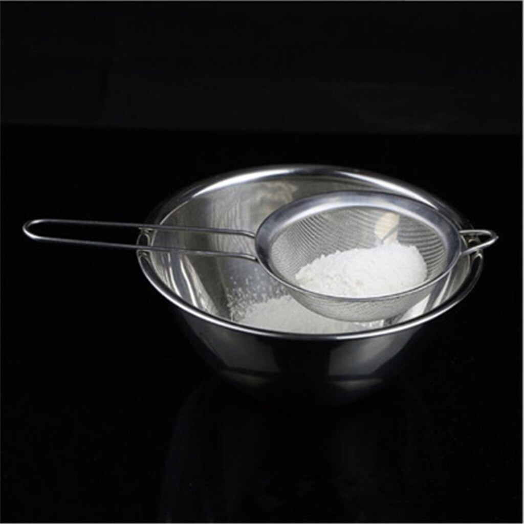 7 Sizes Stainless Steel Wire Fine Mesh Oil Strainer Flour Sifter Sieve Colander Kitchen Cooking Spoon