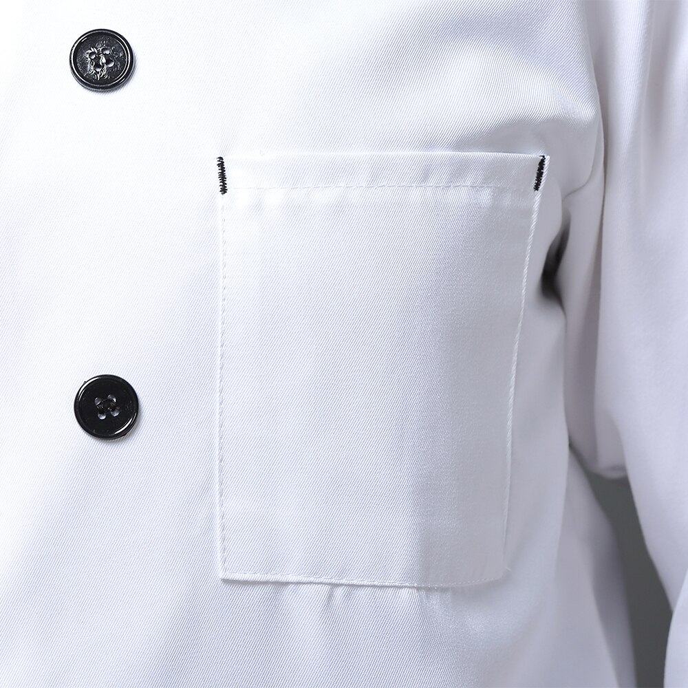 de transpirable unisex casual chef chaqueta doble pecho cocina catering restaurante servicio Uniforme de Trabajo