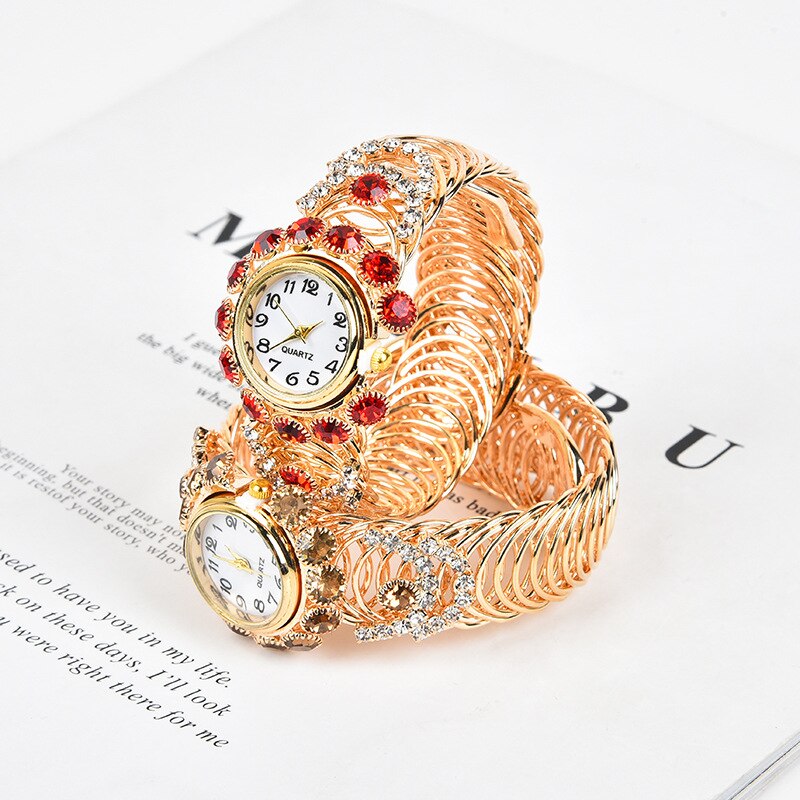 Vrouwelijke Tafel Han Editie Mode Studenten Horloge Lente Keten Ronde Ms Diamanten Ingelegde Armband Horloge