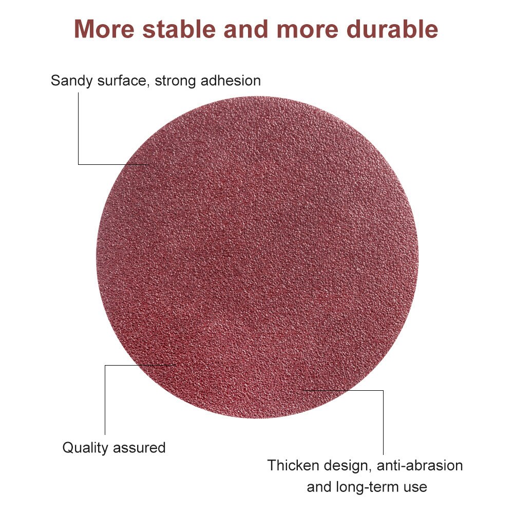 10 stuks schuurpapier korrel 60-2000 cm, 5 125mm schuurpapier voor dremel schuurmachine, zelfklevende schuurmiddelen, accessoires