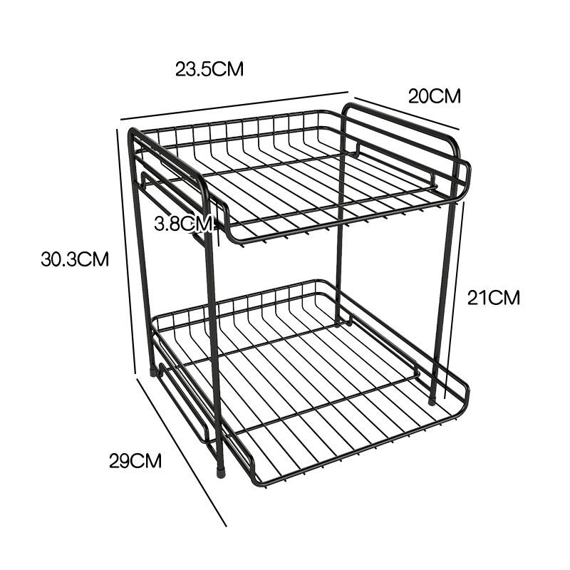 Simple bookshelf small desktop shelf bedroom office desk storage wrought iron table partition window sill cabinet: small black