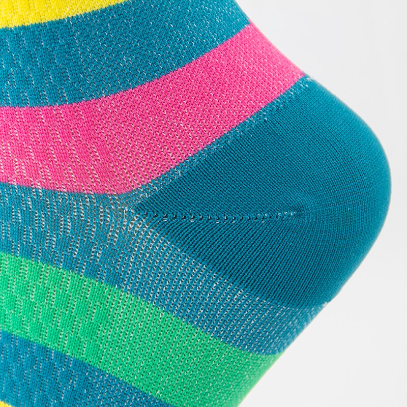 Stock de compresión para hombre y mujer de Mulaya, soporte para piernas, varices elásticas, rodilleras, dibujos a rayas, deporte de alta elasticidad