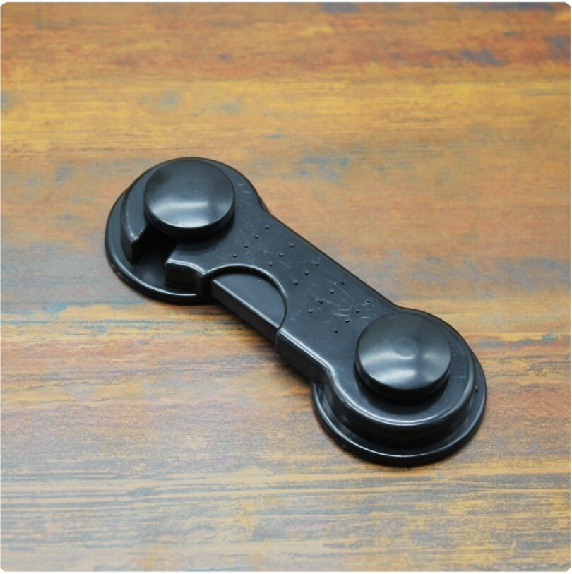 Fechadura bloqueio de segurança da geladeira, 4 unidades, caixas de cuidados para bebês, gavetas, armário, porta, guarda-roupa, multifunções, fechaduras para crianças: 4 PC Black