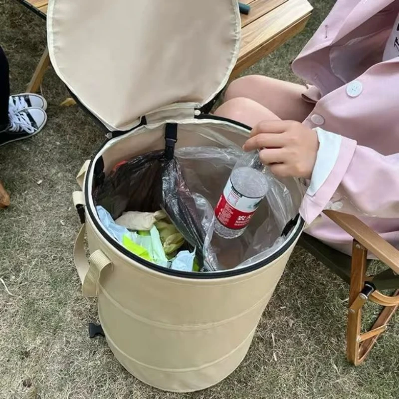 Zusammenklappbarer Pop-hoch-Mülleimer für Höhle Außenbereich, Unterteilung für Höhle Innenbereich, Stereo-Unterteilung, Camping-Mülleimer aus Segeltuch, Spielzeugeimer, Wäschekorb