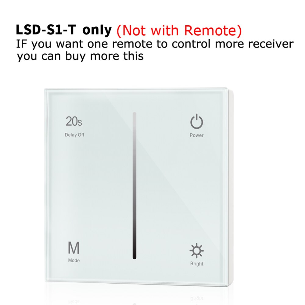 Triak ściemniacz doprowadziło 220V 230V 110V AC 2.4G 4 strefy bezprzewodowy pilot RF pilot zdalnego sterowania dla pojedynczy kolor doprowadziło żarówka z możliwością przyciemniania: LSD-S1-T tylko