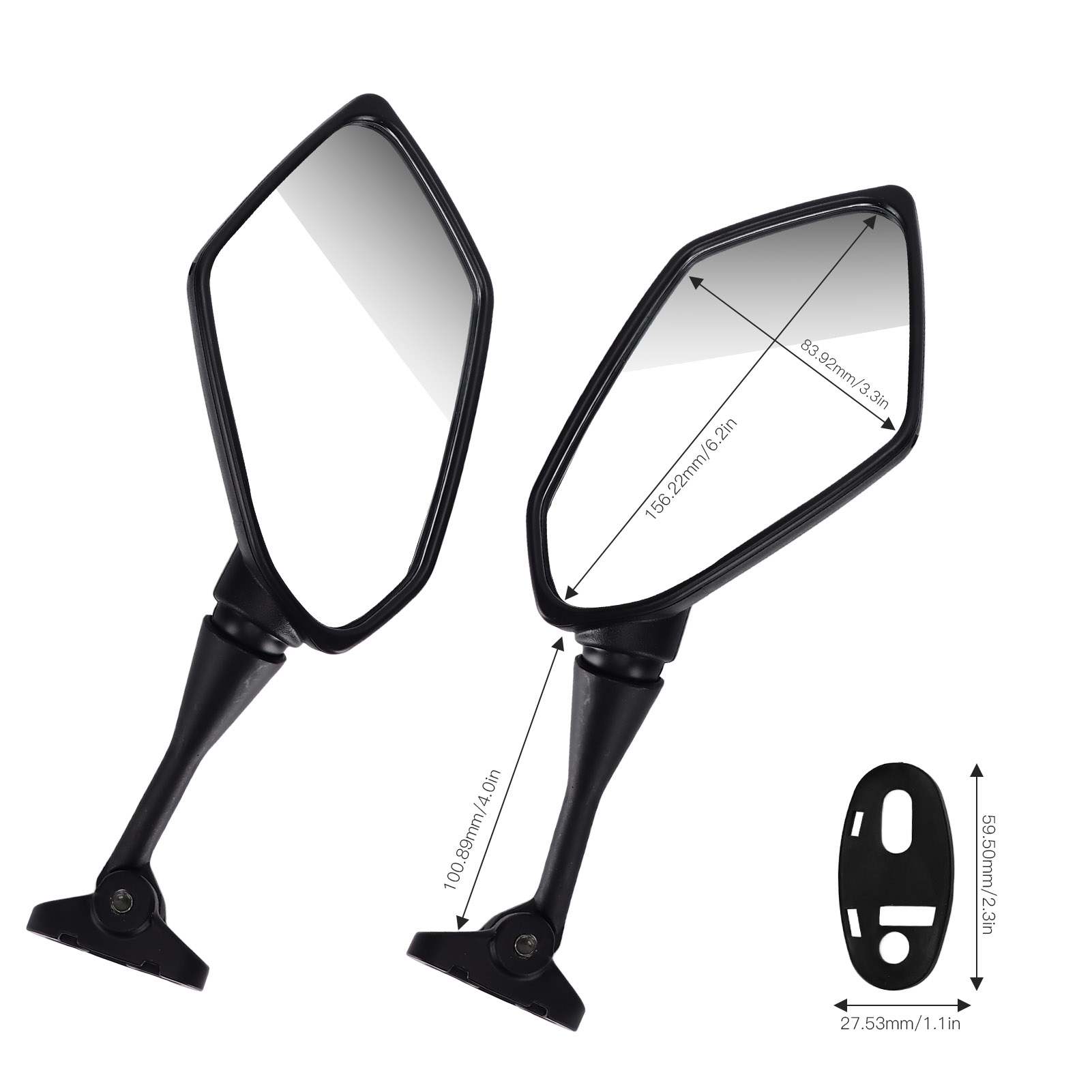 1 Paar Motorfiets Achteruitkijkspiegels Links Rechts Vervanging Voor Cbr600rr Cbr600 Cbr1000rr Cbr250r Cbr250r Cbr300r Cbr500r Vtr1000