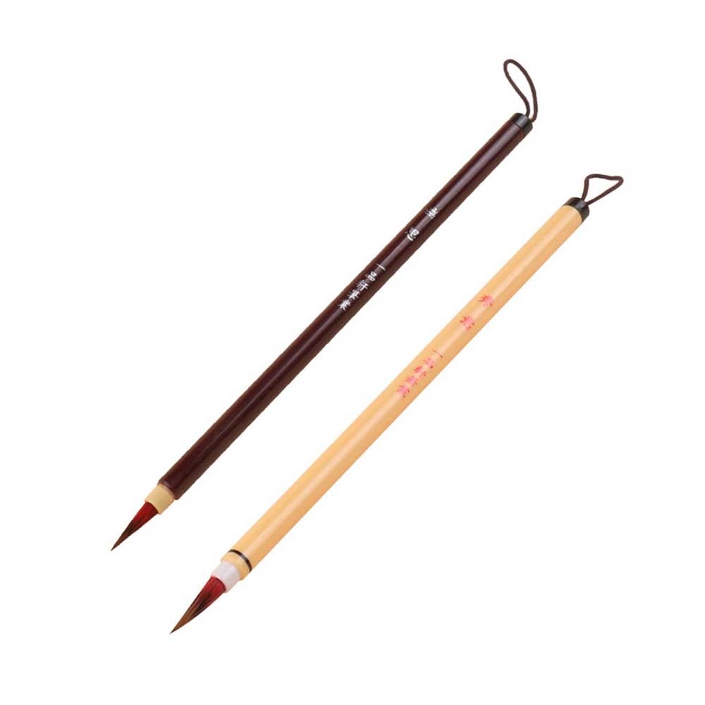 2 stk. håndlagde myke kinesiske pensler. 0.5cm lette malepenner for klassisk kinesisk pensel med mykt grep og krok.: Blå