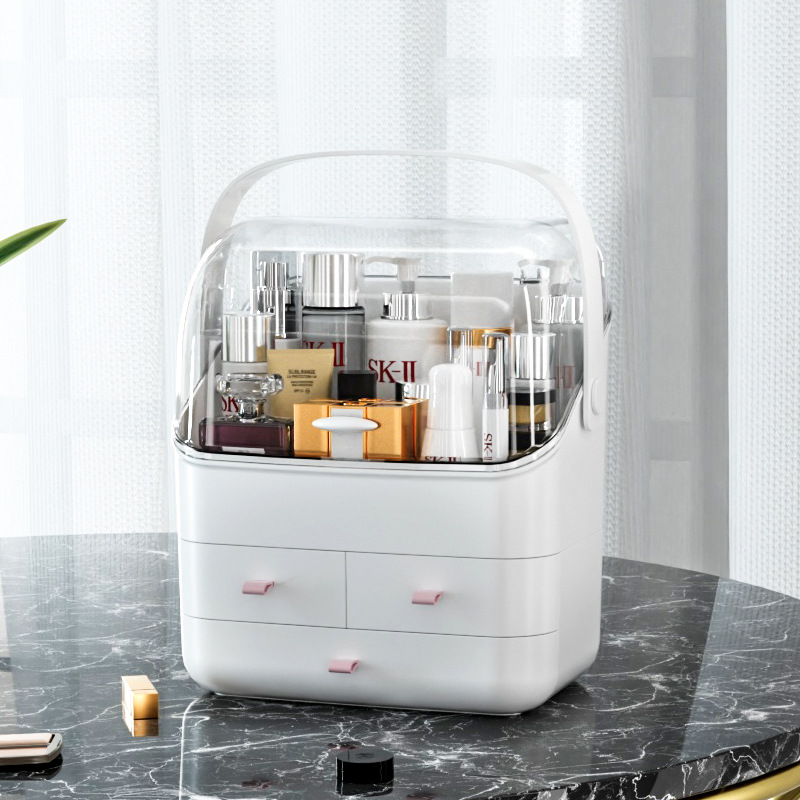 Box Make-Up Organizer Voor Cosmetica Grote Capaciteit Met Deksel Houder Sieraden Waterdicht En Stofdicht Yoro