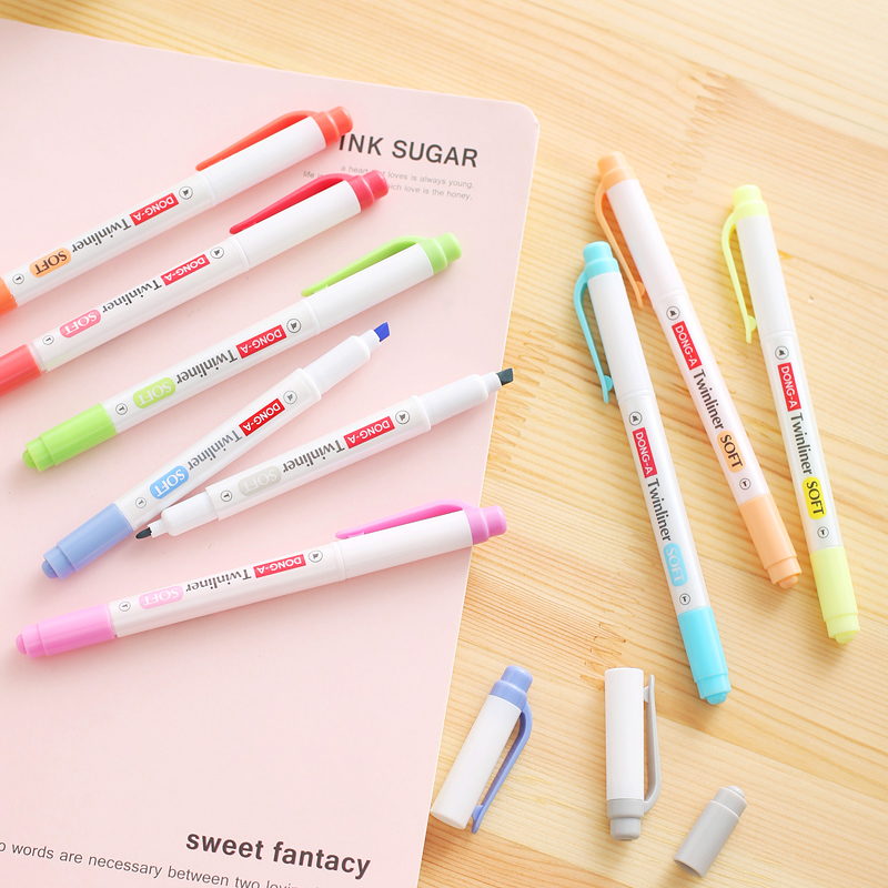 Korea dong-a pearl stick highlighter twinliner blød dobbeltfarvet tusch 12 farver