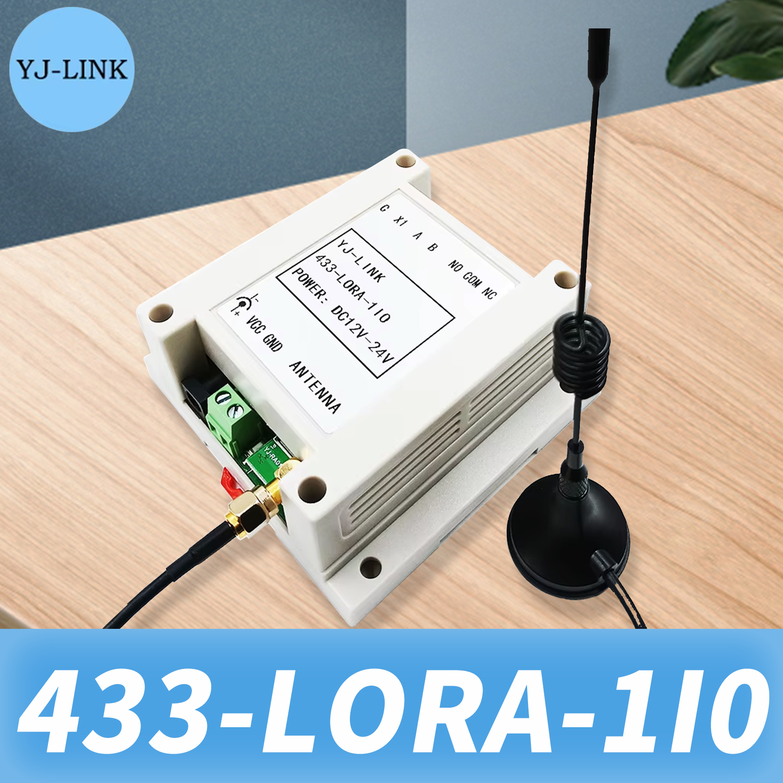 1CH 433MHz Lora Remote I/O Controller Wireless Transmission Point-to-Point Relay Switch Module