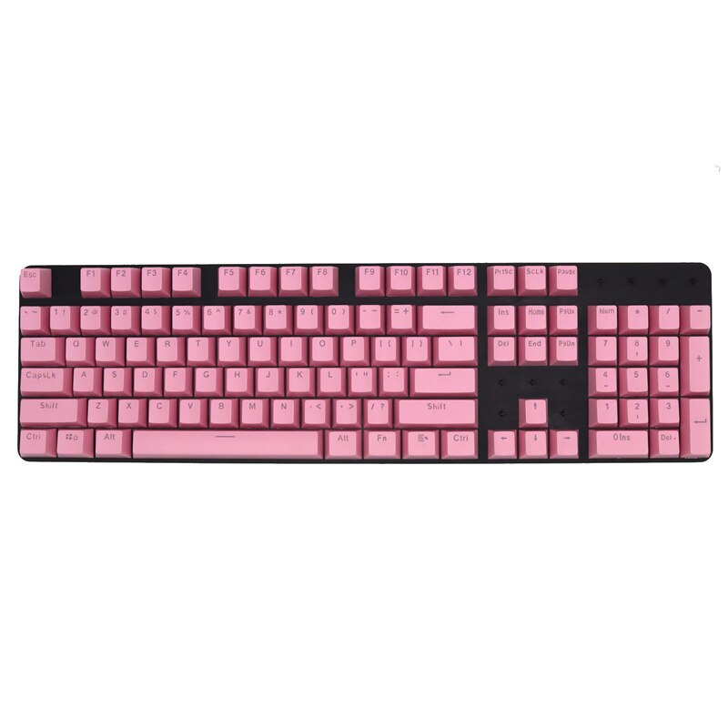 Doubleshot ABS Mechanical Keyboard Keycaps for Cherry Mechanical Keyboard Accessories 104Key Universal Ergonomic Backlit Key Cap: SMT3C452PinkABS