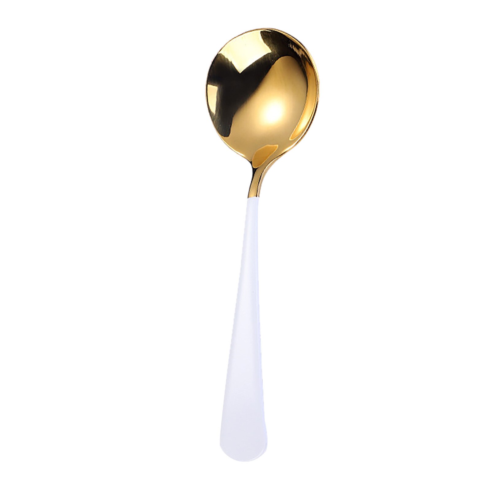 6.2 pouces coloré en acier inoxydable café cuillère longue poignée thé cuillères cuisine chaude boire couverts riz Scoop # Y: F