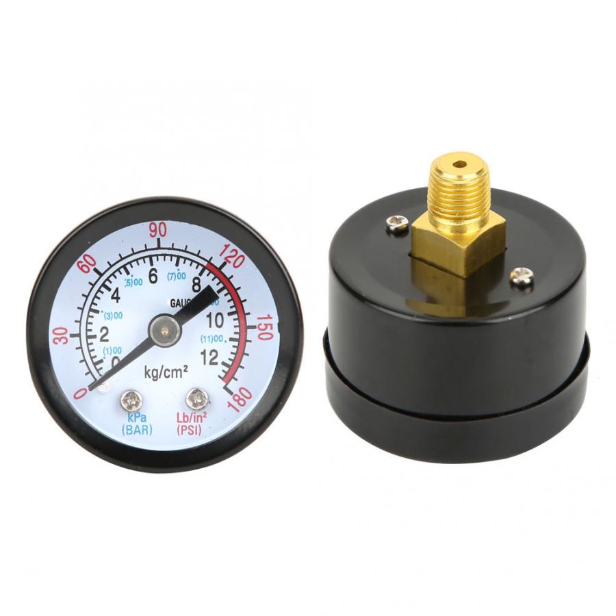 Luchtdrukmeter Druk Ijzer Shell Bar 0 ~ 180PSI 0 ~ 12Bar Dia 40Mm Draagbare Mini Meetklok digitale Gauge Voor Air Compressor