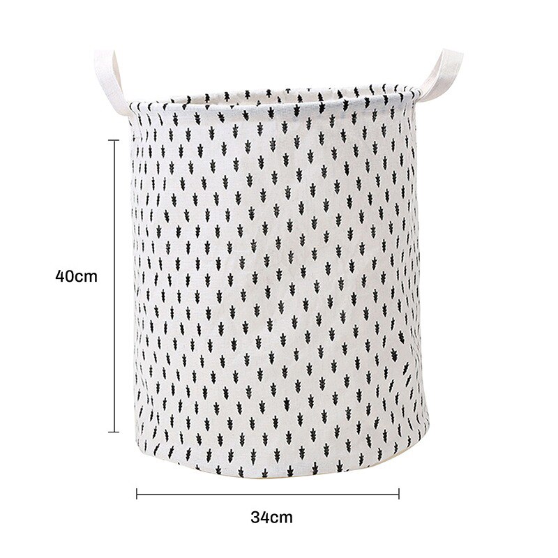 Laundry Organizer Basket Canvas Waterproof Large Capacity Laundry Hamper Dirty Clothes Storage Bag Toy Home Storage Bin 34x40cm: 7(34x40ccm)