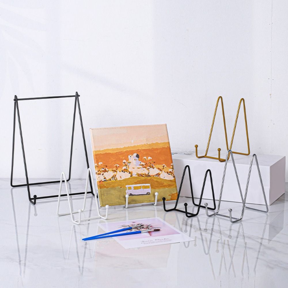 Supporto per piatto decorativo supporto per telaio in metallo cavalletto in ferro supporto per cornice per foto supporto per piastra espositore in ferro