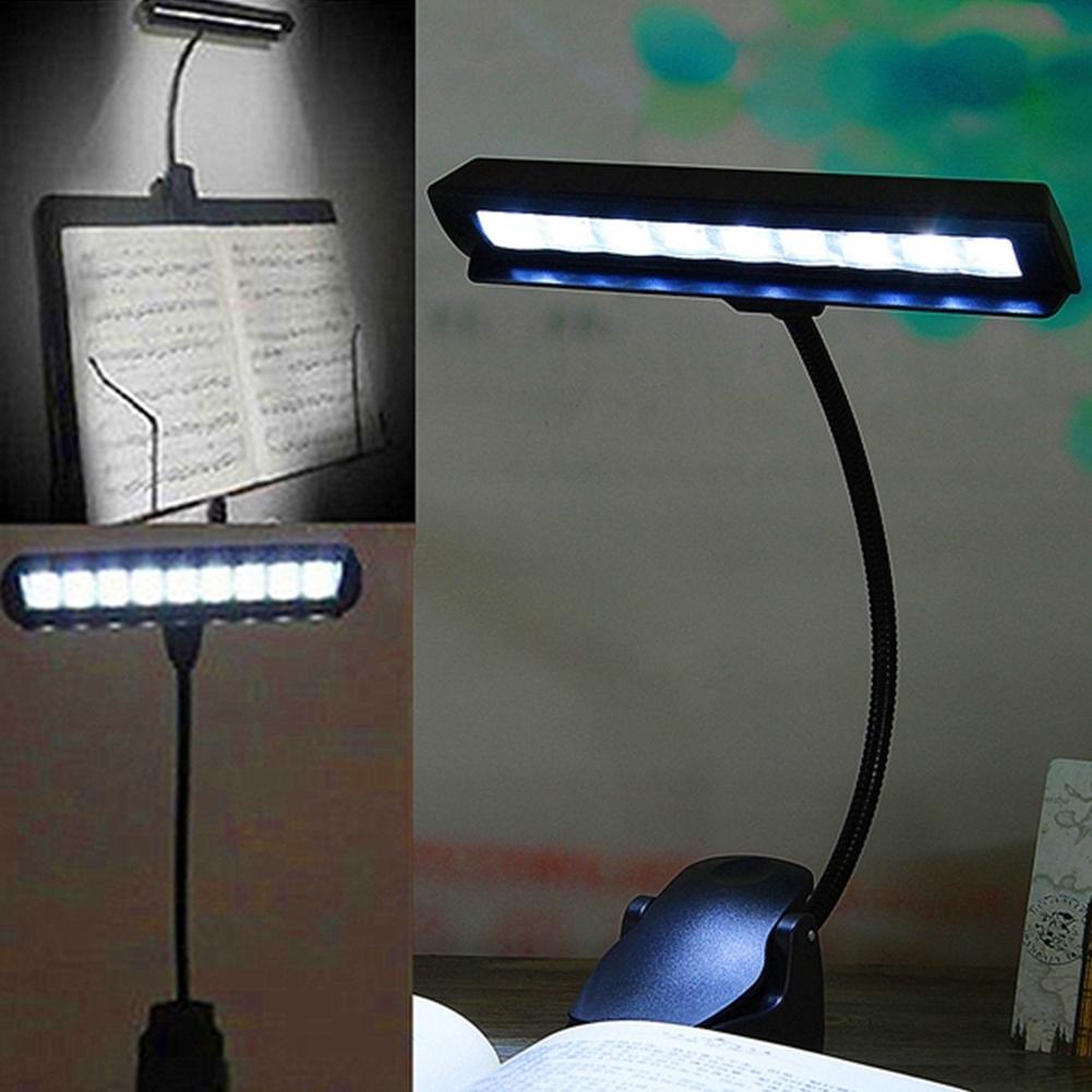 LumiParty 9 LEDs Flexibele High Power Clip-on Music Stand Klem Nachtlampje Bed Tafel Bureau Leeslamp Verlichting
