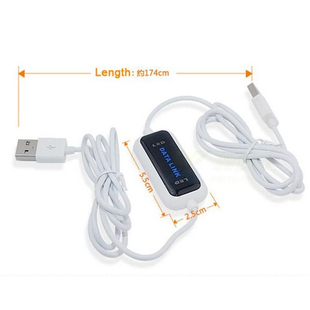 Kebidu USB PC Naar PC Online Delen Sync Link Netto Direct Data File Transfer Bridge LED Kabel Kopiëren tussen 2 Computer