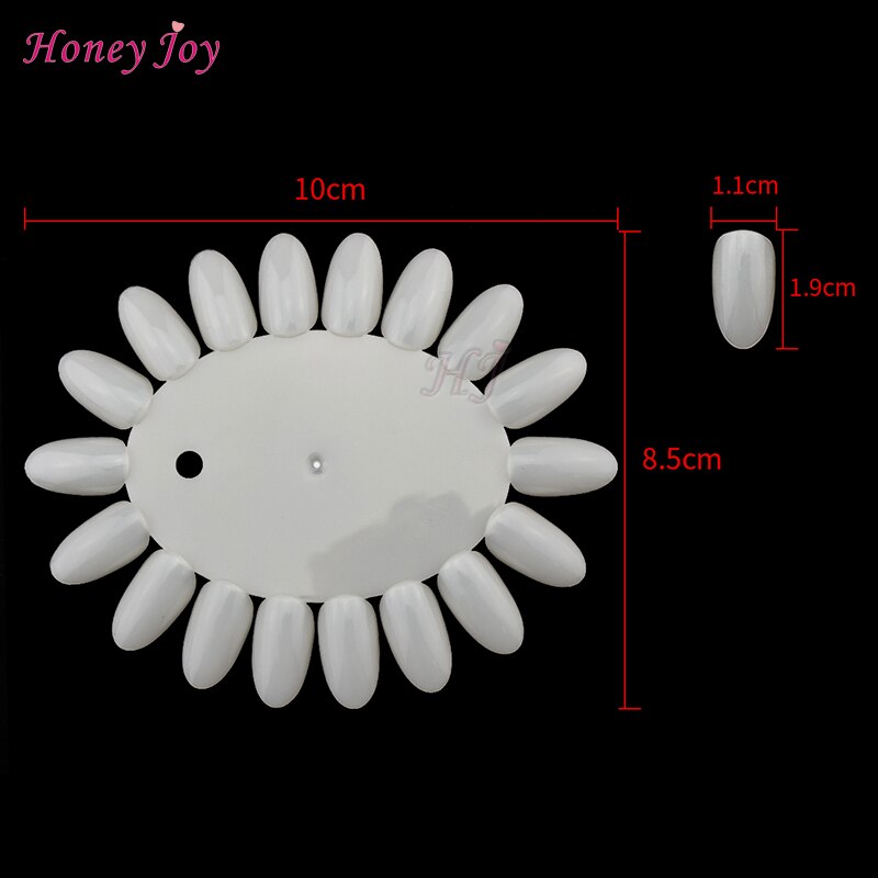 10pcs Ovale Valse Nail Stalen Wiel Voor 18 Kleur Kaart Display Board Template Zonnebloem Vormige Nagels Art Gereedschap