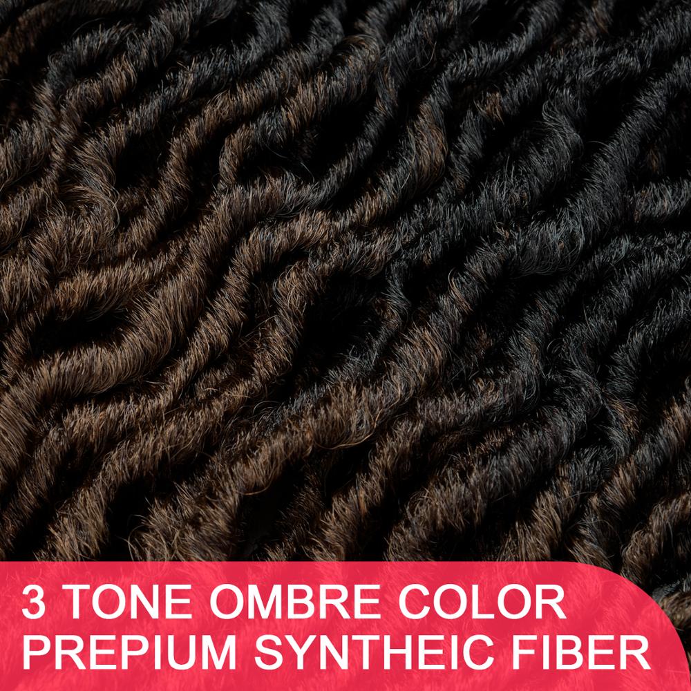 Silike 20inch Goddess Faux Locs Crochet Braids 24 Roots Wave Synthetic Crochet Braiding Hair Extensions For Black Women